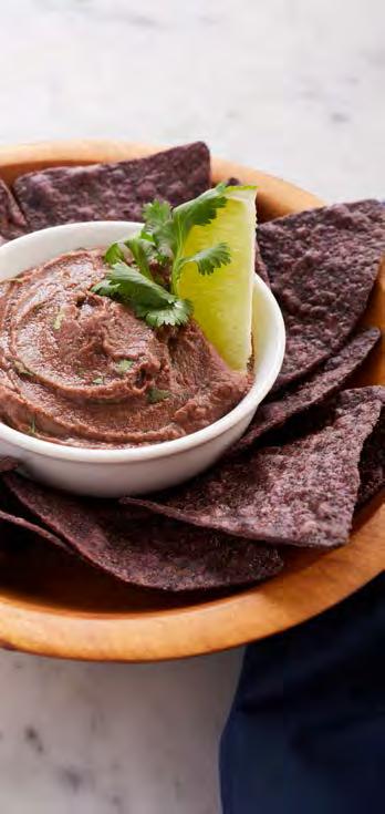 CHIPOTLE BLACK BEAN DIP MAKES 2 2 CUPS Heat oil in skillet over medium heat. Add onion and garlic and cook, stirring, until softened, about 5 minutes.