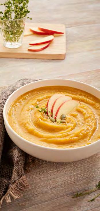 WINTER SQUASH APPLE SOUP MAKES 4-6 SERVINGS PREHEAT OVEN TO 425 F Place squash, onion and apple pieces on large baking sheet.