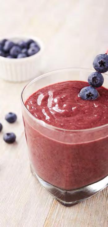 ANTIOXIDANT BERRY SMOOTHIE MAKES 2 SERVINGS In order, combine pomegranate juice, blueberries, açai berry puree, banana and avocado in the blender jar. Secure lid and turn dial to Speed.