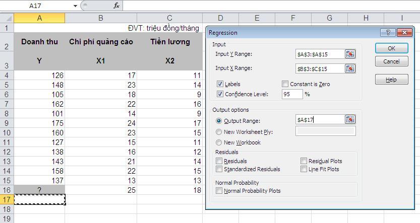 *Thêm chức năng Regression vào Excel như sau (nếu máy bạn chưa có): - File Option Add-Ins Analysis ToolPak Go Analysis ToolPak OK.