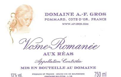 2010 Domaine A-F Gros Chambolle-Musigny Usual Price $105.00 Pre-Arrival Price $89.