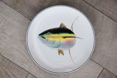 Seaflower plied the trading route between Jersey and Gaspé in Canada and brings together Jersey and North America, marine life and tableware to create a unique collection of fine porcelain dinner