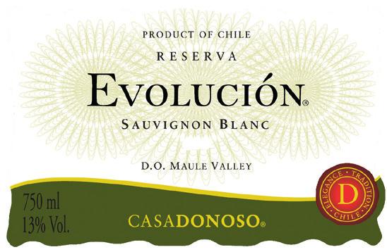 Sauvignon Blanc Maule Valley Evolucion Reserva Denominacion Origen Casa Donoso Story of the wine: Maule Valley is Chile s oldest wine region, about 150 miles south of Santiago, and is mainly volcanic