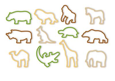 Cookie cutters ZOO KIDS, 12 pcs Chocolate Mould set with cookie cutters DELICIA