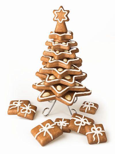 Silver 631410 home-made Christmas tree gingerbread cookies and as traditional star-shaped 