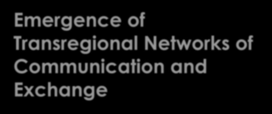 Emergence of Transregional Networks of