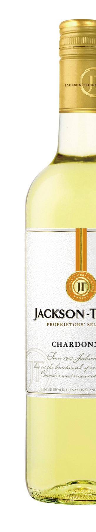 White Wine CHARDONNAY Jackson-Triggs Proprietors Selection, BC Intense aromas of ripe apples and pears followed by a hint of oak and butter, this is a dry, full bodied wine. glass $6. 00 ½ L $16.