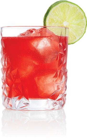 42 WATERMELON & SODA 1½ parts Three Olives Fresh Watermelon Vodka Top with soda Fill low ball glass with