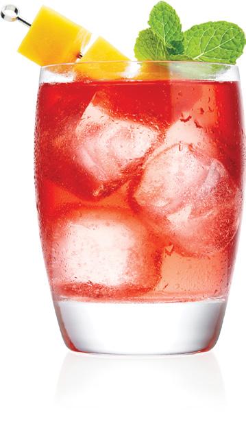 83 THE CRANGO 2 parts Three Olives Mango Vodka 1 part ginger ale 1 part cranberry juice Mix all ingredients in a glass filled with ice and stir. Garnish with mango cubes.