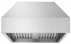 com MODEL SVH36 / SVH42 / SVH48 VENT HOOD 15 deep at the top and 32 deep at bottom Includes powerful internal blower that delivers 1200 CFM Dimmable 50 watt