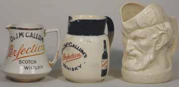 5ins tall, McCONNELL S 00 OLD ORKNEY REAL LIQUEUR WHISKY, Stromness Distillery to sides, no pm, an early rare jug, Very R$600 (700-900) 279 280 281 271.McNISH 276. McCALLUM 3.