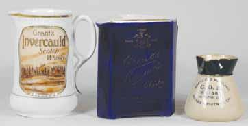 SCOTCH WHISKY, to two sides, Royal Doulton pm, Mint R$500 (600-750) 69. O.V.H. 6ins tall, modeled face jug, words to side, OVH SCOTCH WHISKY Wm GREER & CO LTD GLASGOW, under the spout OVH, HCW pm, prof lip repair, R$250 (300-400) 70.