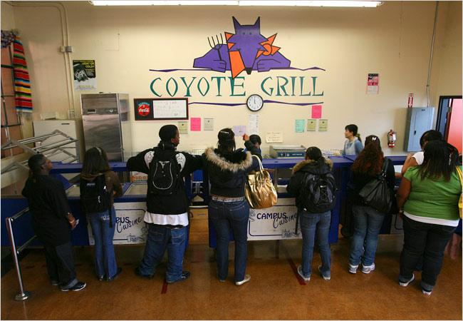 Jim Wilson/The New York Times At Balboa High School in San Francisco, students who pay for lunch do so in