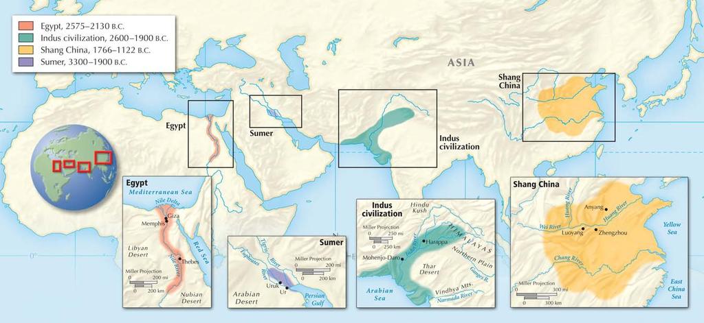 Section 3 The first civilizations arose along the Nile, Tigris