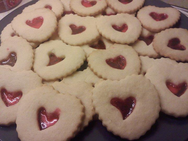 Window Pane Heart Cookies Make window-pane cookies (any recipe)