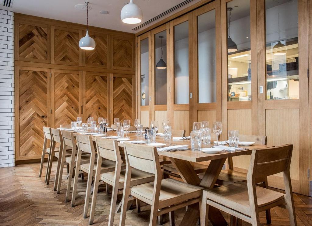 TOM S KITCHEN EVENT SPACES PRIVATE DINING ROOM featuring screening facilities Accommodates up to 16 guests on one long table or 30 guests for a