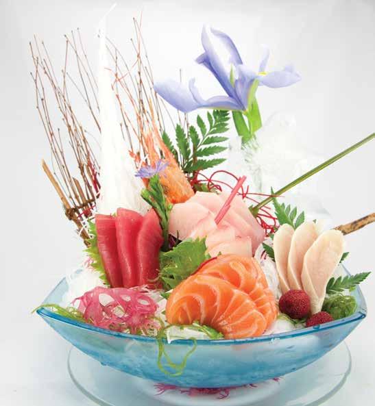 Freshly Sliced Assorted Fish * Sushi For Two 40 26 Pieces of Chef Selected Sushi & 1 Special Roll * Sashimi For Two 49 46 Pieces of Chef Selected
