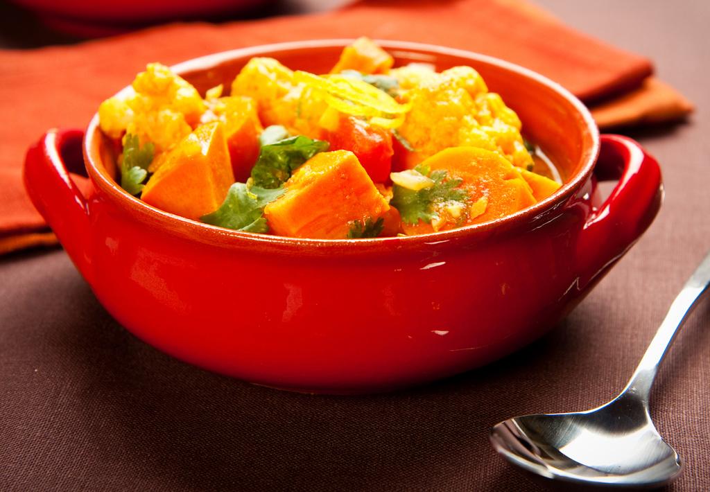 Sweet Potato and Cauliflower Curry This meatless main dish packs a lot of flavor as well as nutrition. It s easy to tailor it to your family s taste as well. Don t like cauliflower?