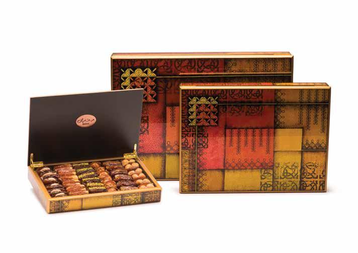 ARABIAN DELIGHT COLLECTION Luxurious wooden gift boxes finished with exquisitely hand-painted glass in a rich arabesque design SMALL MEDIUM LARGE CONTENTS P23613309 P23613310