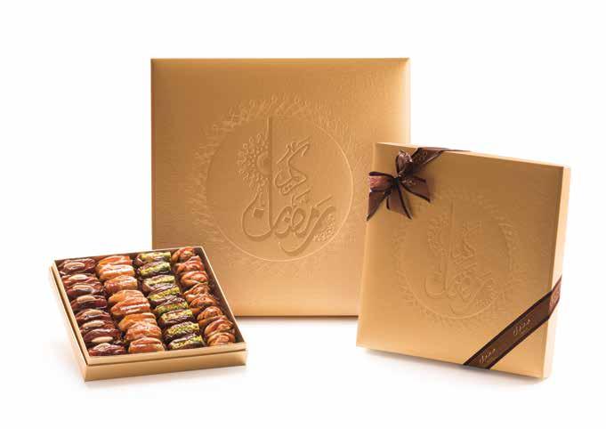 RAMADAN GOLD COLLECTION Simple and elegant signature gift boxes with an embossed Ramadan Kareem message SMALL MEDIUM LARGE CONTENTS P23626290 P23626291 P23626292