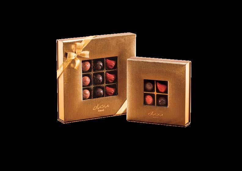 MIDAS WINDOW COLLECTION Elegant gift boxes in a metallic bronze colour with a leatherette