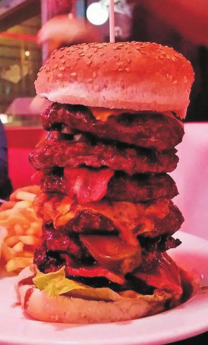 Please note that The Chubby Burger is intended as a challenge and not a free meal for returning customers.