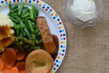 Sausage with Yorkshire Pudding Italian Bean Bake