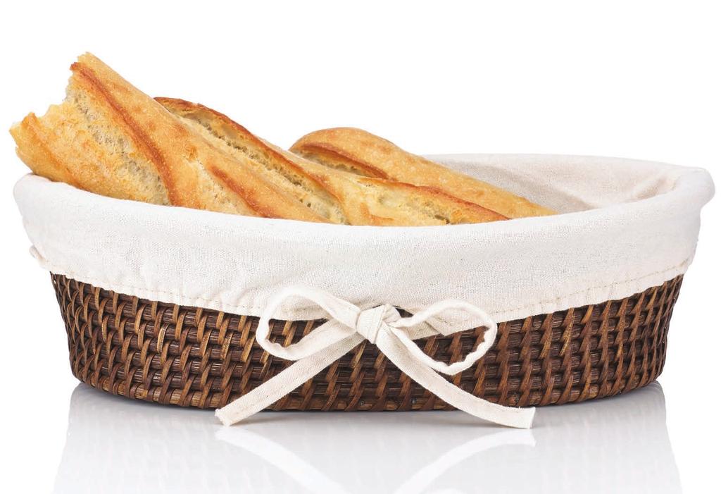 Accent Pieces Bread Basket with Liner 11¾ x 7½