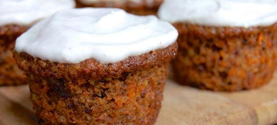 Carrot Cake Cupcakes Carrot cake can still be enjoyed on the Paleo diet, and in this recipe the classic cake dessert is transformed into individual cupcakes.