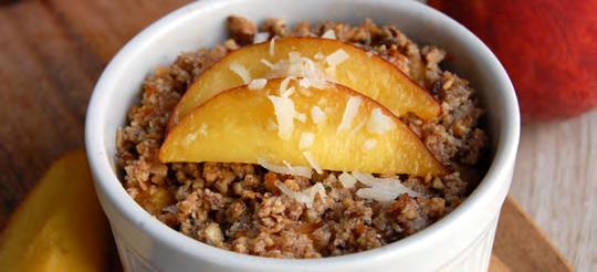 Peach Cobbler Peach cobbler is an indulgent delight, and it can now be enjoyed on the Paleo diet. All the flavor of a peach cobbler pie is portioned into healthy individual.