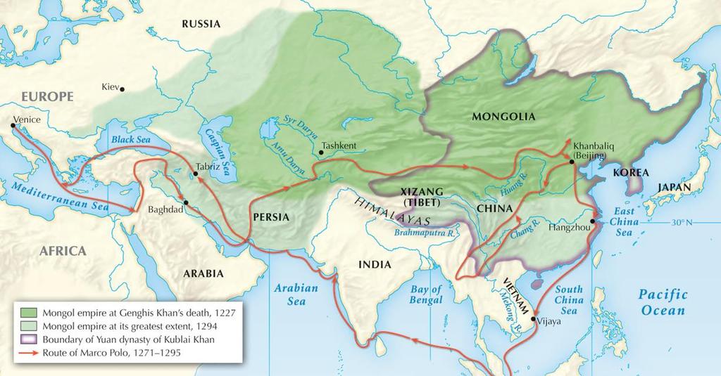 The warring tribes of Mongols were united by Genghis Khan in