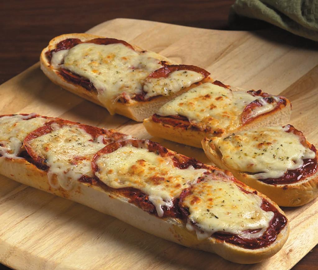 Our Pizza Bread (Nuestro pan de pizza) Made with 100% mozzarella cheese and a zesty