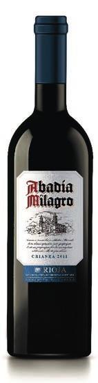 Tempranillo variety aroma with raspberry and liquorice notes. Smooth and refreshing. Reminiscences of mature fruit and well-balanced. ABADÍA MILAGRO RESERVA Cherry red colour with matt tones.