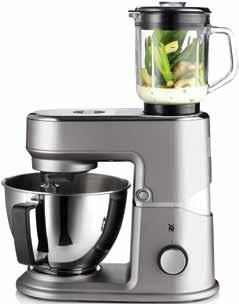 8 l mixer attachment made from glass for preparing smoothies and such like Holder for attaching optional accessories Timer function with LC display for precision cooking Release button for easy