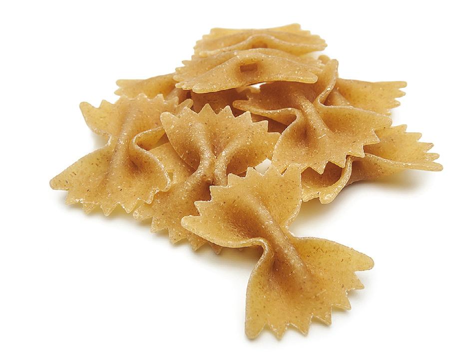 GARDEN BOW TIE PASTA Makes 6 servings Prep Time: 10 minutes Cook Time: 20-25 minutes 1 can (12 ounces) tuna, drained and flaked 1/2 pound whole-wheat bow tie pasta 2 tablespoons olive oil 1 cup