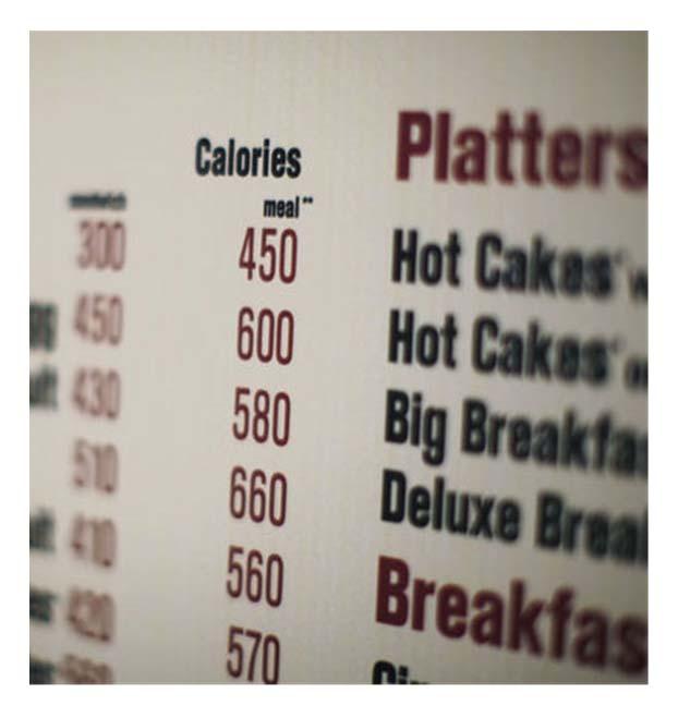 Displaying Calories on Menus and Menu Boards Calories for each standard menu item listed on a menu or menu board must be