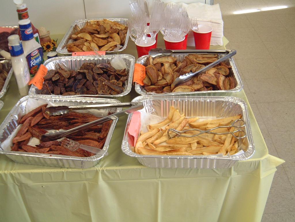 Samples were presented as part of a buffet-style meal. Participants were allowed to select any or all of the potato samples they desired. Most participants rated from three to eight preparations.