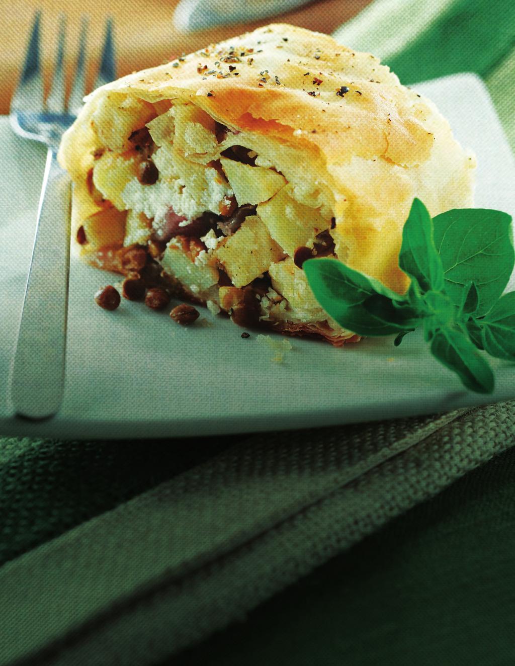 APPETIZER Roasted Yam & Lentil Phyllo Roll with Goat Cheese SERVINGS 4-6 PREP TIME 15-20 minutes TOTAL TIME 1 hour 25 minutes 3½ cups (875 ml) yam or sweet potato, peeled and diced ½ cup (125 ml) red