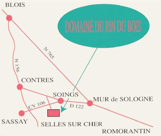Domaine Du Rin Du Bois 20 ha in size, situated on the south part of Blois in Loir et Cher,