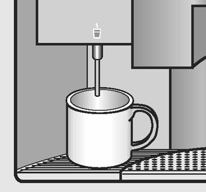 3.1.4 Hot Water 1. Place a cup under the hot water dispenser. Figure 3-6: Placement of Cup Under the Hot Water Dispenser 2. Press the hot water button. Hot water will be dispensed. 3. Press the hot water button again to stop the flow of hot water.