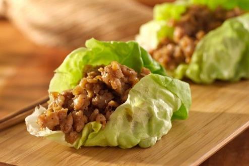 Asian-Style Chicken Wraps Servings: 4 Sauce 1 small jalapeño chili pepper, rinsed and split lengthwise remove seeds and white membrane, and mince (about 1 tablespoon); for less spice, use green bell