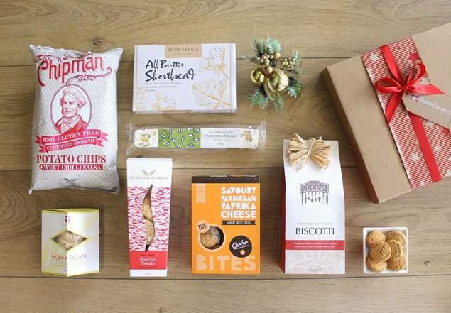 Gift card $78 Savoury LOvers Cucina Cranberry & Pistachio Biscotti 160g Charlie's Cookies Savoury Parmesan Paprika Cheese Biscuits 125g Herb & Spice Mill Traditional Pistachio Nougat 100g Connoisseur