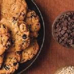 METROPOLITAN BAKERY CHOCOLATE CHIP and DRIED CHERRY COOKIES Makes about 18 large cookies 1 cup rolled oats 3 cups all purpose flour 1 3/4 tsp. baking powder 1 1/2 tsp. baking soda 1 1/4 tsp.