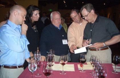 Blind-Tasting Competition Sommeliers introduce a set of unidentified wines to all participants.
