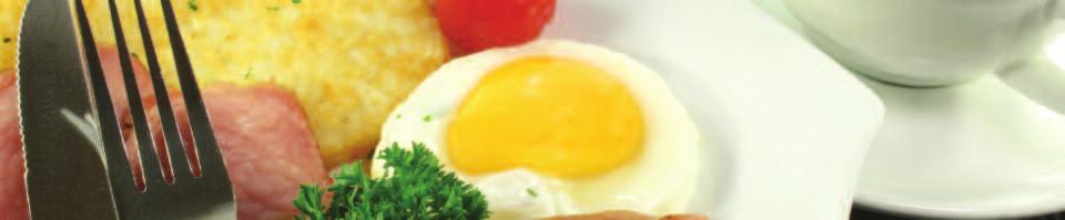 DÉJEUNERS breakfasts ŒUFS eggs Le déjeuner est servi jusqu à 14 h - Breakfast is served until 2:00 pm Un œuf / One egg 5,50 $ Deux œufs / Two eggs 6,00 $ Oeuf, bacon ou saucisses ou jambon 7,25 $