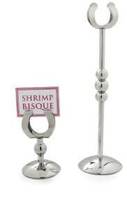 Allegro Number Stands Use taller card holders to identify banquet seating or reserved tables and shorter holders for place cards or on buffet lines Heavy-weight base