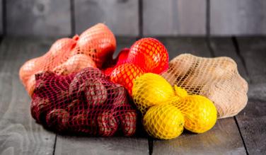 A surprising and exciting innovation using wood pulp is netting for fruits and vegetables.