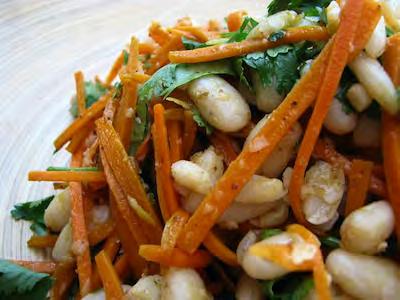 Day 5 Lunch Carrot, White Bean and Cilantro Salad Yield: 2 servings Adapted from My Darling Lemon Thyme 1 cup dried cannellini beans, soaked overnight in plenty of water or 1 can of BPA-free, organic