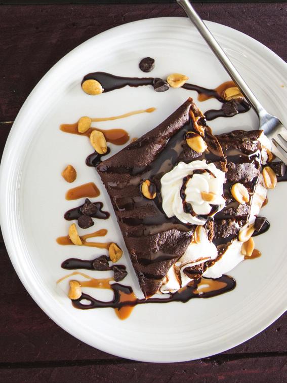Chocolate Crepes 3 eggs 2 egg yolks 1 cup milk or soy milk ² ₃ cup flour ¹ ₃ cup unsweetened cocoa powder ¹ ₃ cup sugar choice of fillings (see below) FILLING OPTIONS Spreads: Jam, chocolate spread,