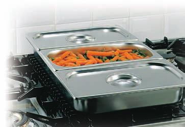 The steam cooking is a healthy, ideal method for meat, fish, rice and vegetables.